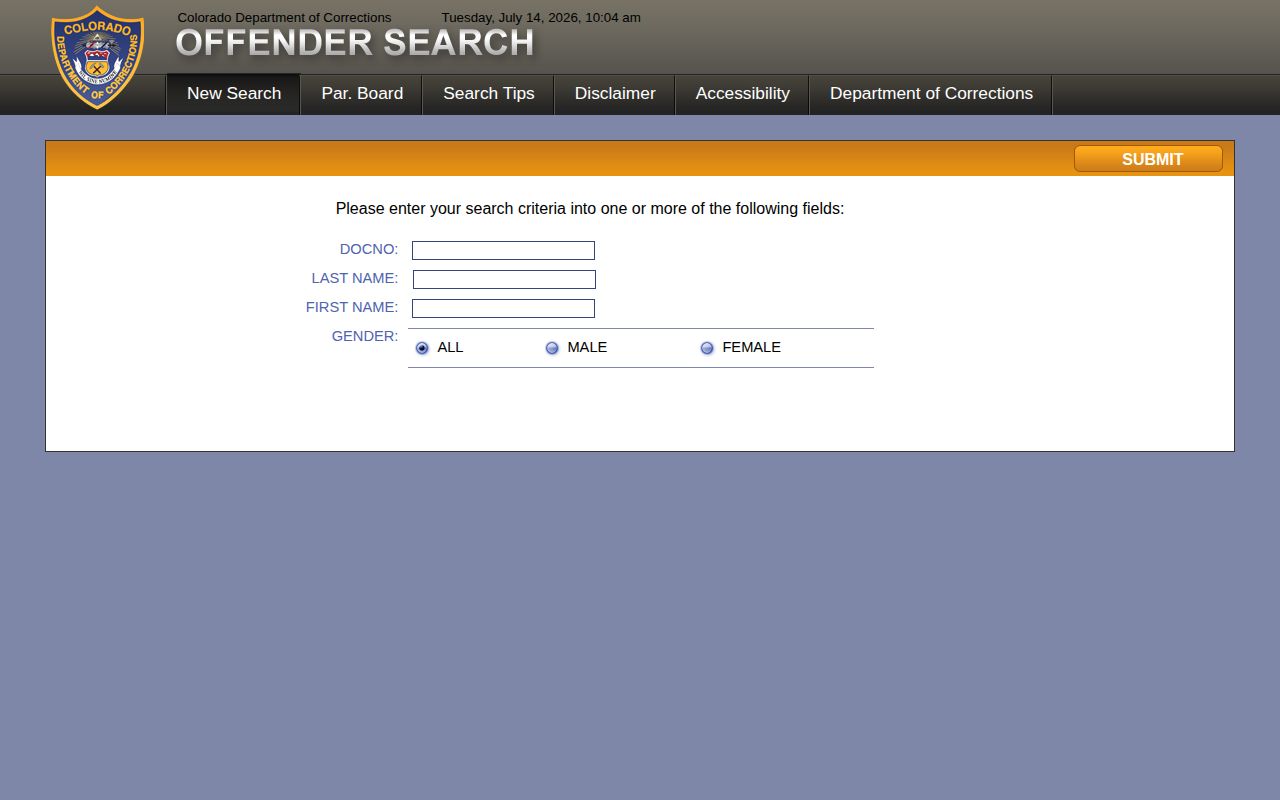 CDOC Offender Search for Denver Women's Correctional Facility release lookup
